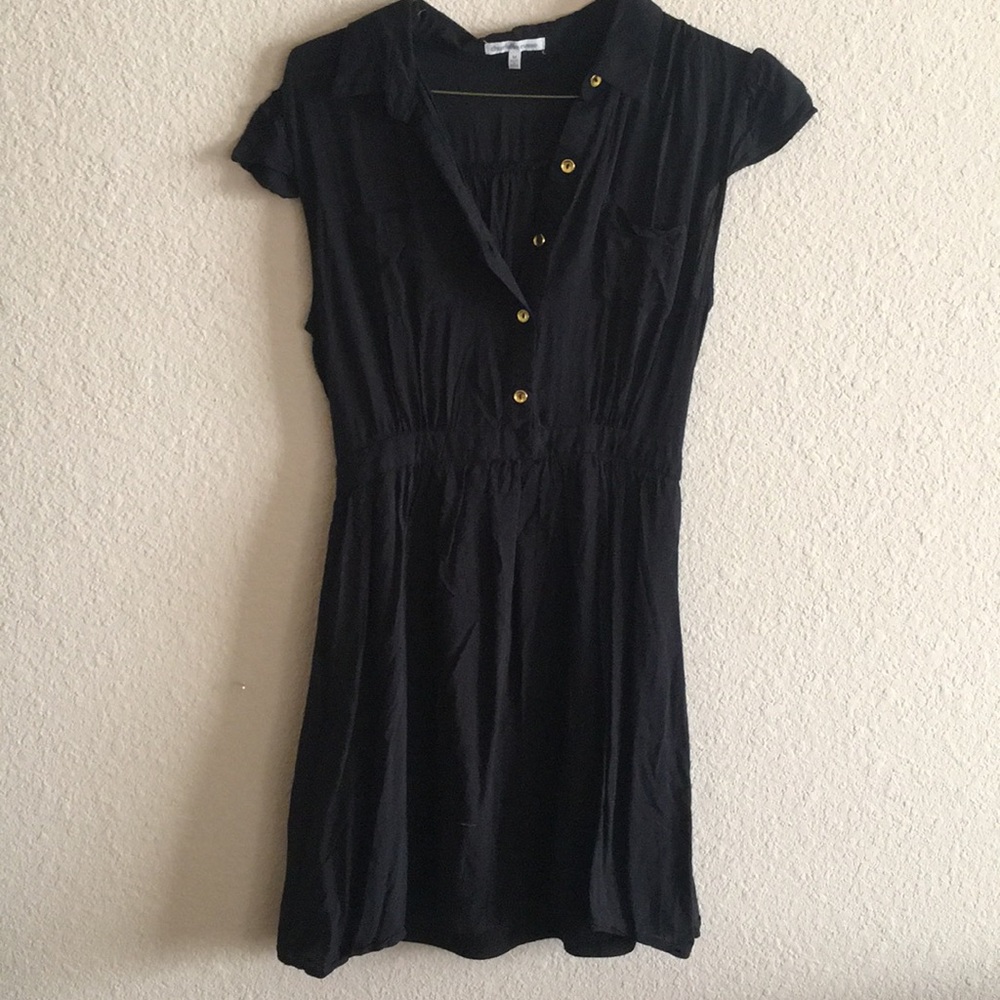 Black dress w/ synched waist &collar